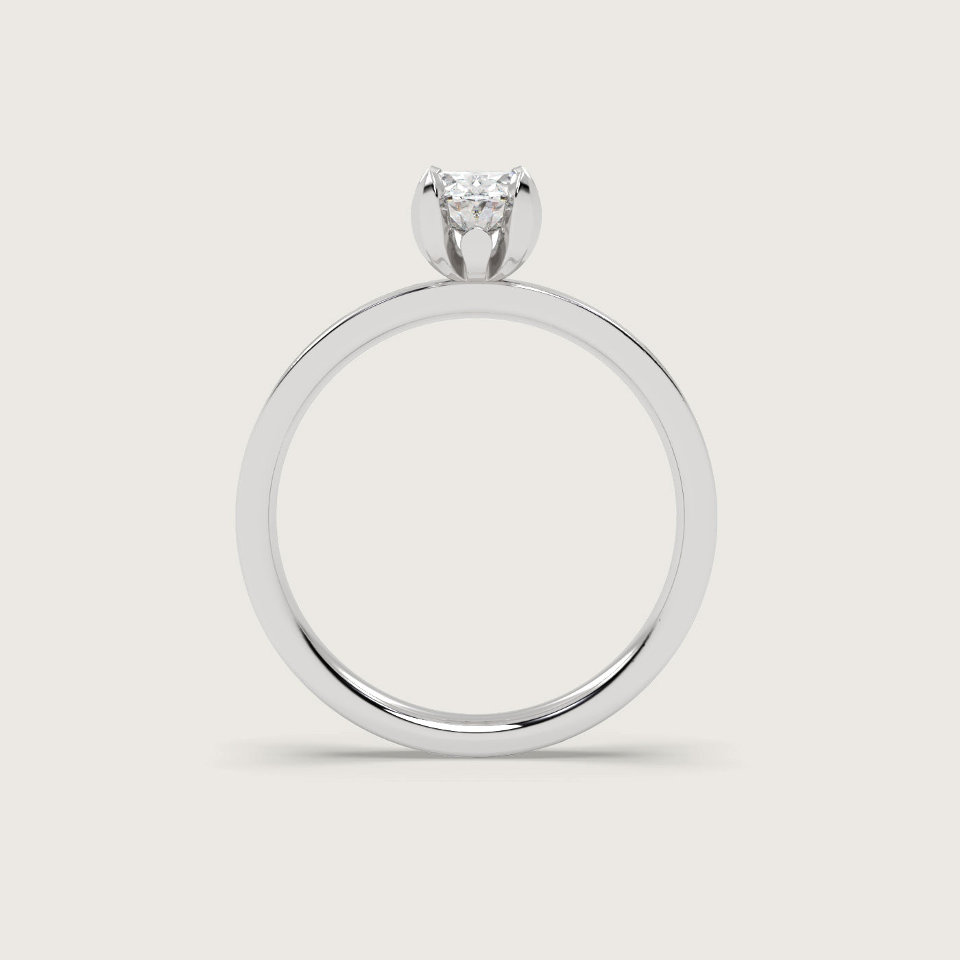 Oval Diamond Engagement Ring in Fleur de Luce Setting