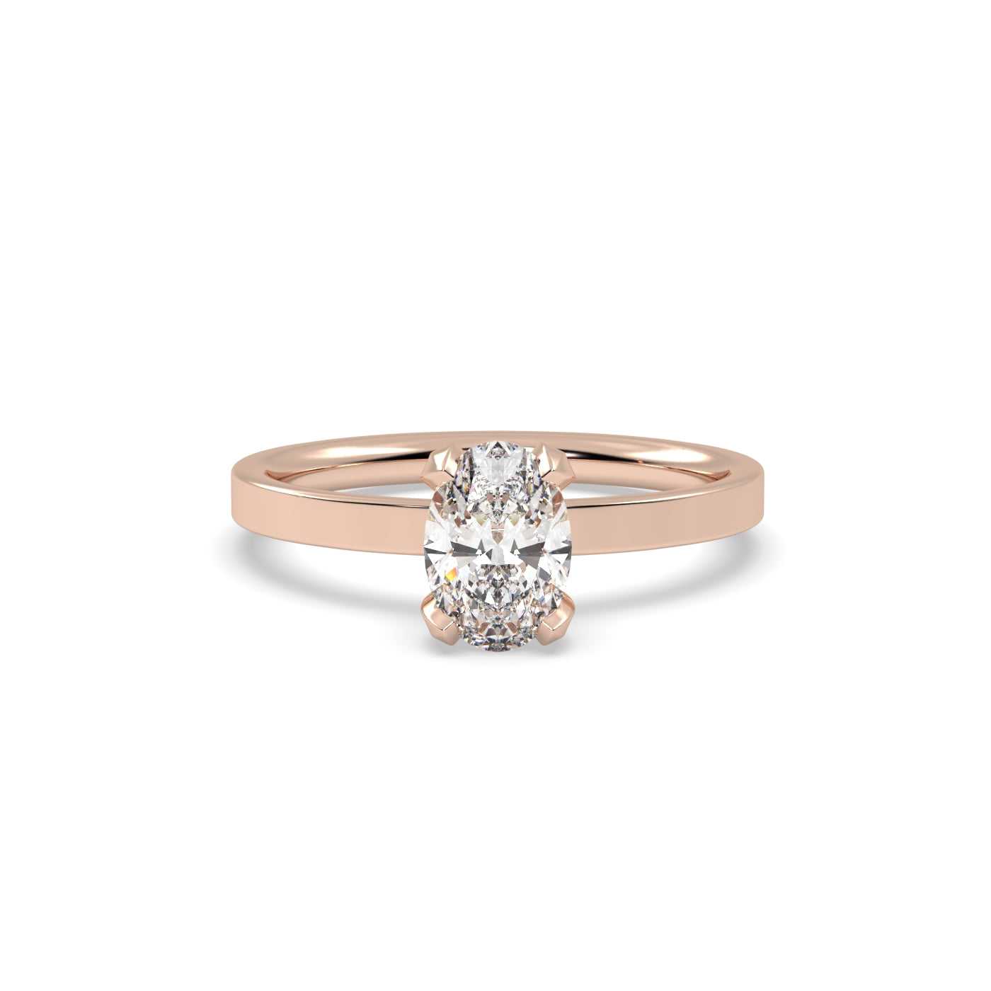 Fleur de Luce 1ct Oval Diamond Engagement Ring with Solitaire Setting