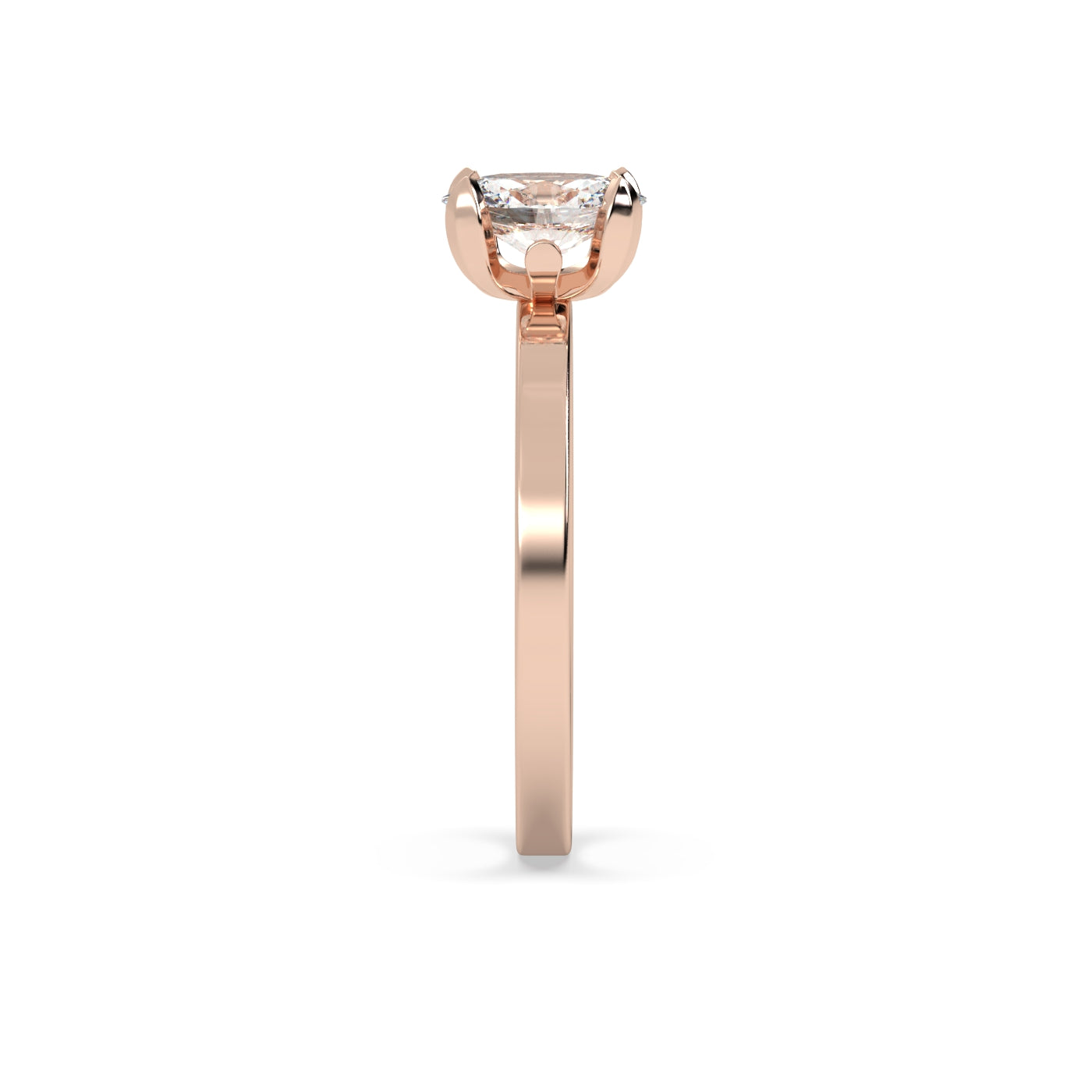 Fleur de Luce 1ct Oval Diamond Engagement Ring with Solitaire Setting
