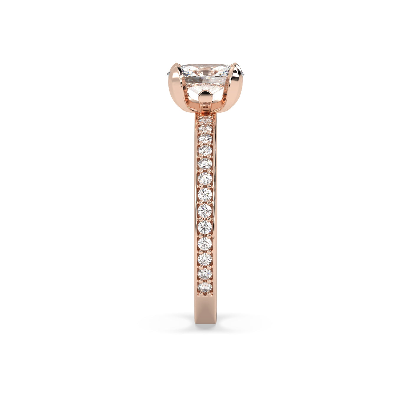 Fleur de Luce 1ct Oval Diamond Engagement Ring with Solitaire Setting