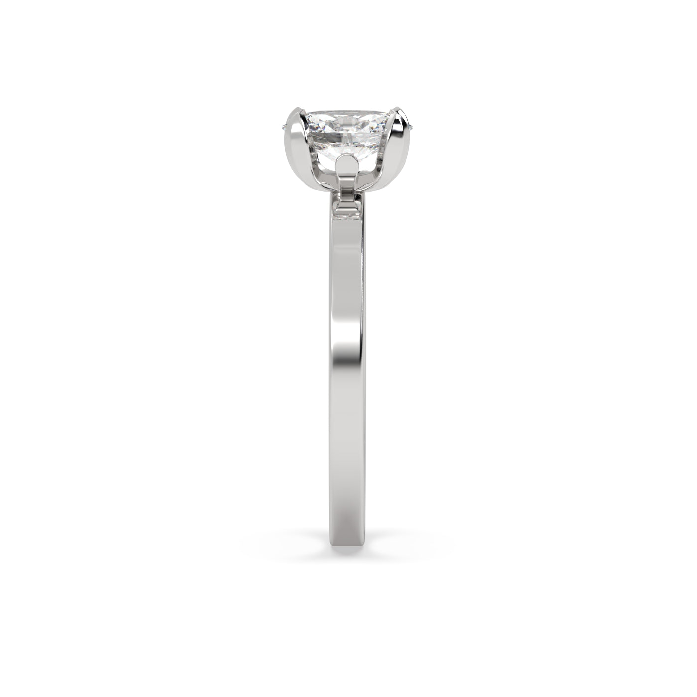 Fleur de Luce 1ct Oval Diamond Engagement Ring with Solitaire Setting