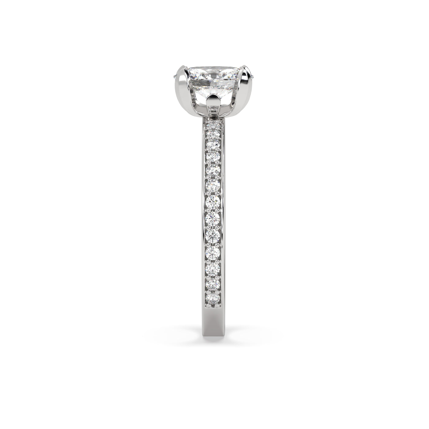 Fleur de Luce 1ct Oval Diamond Engagement Ring with Solitaire Setting