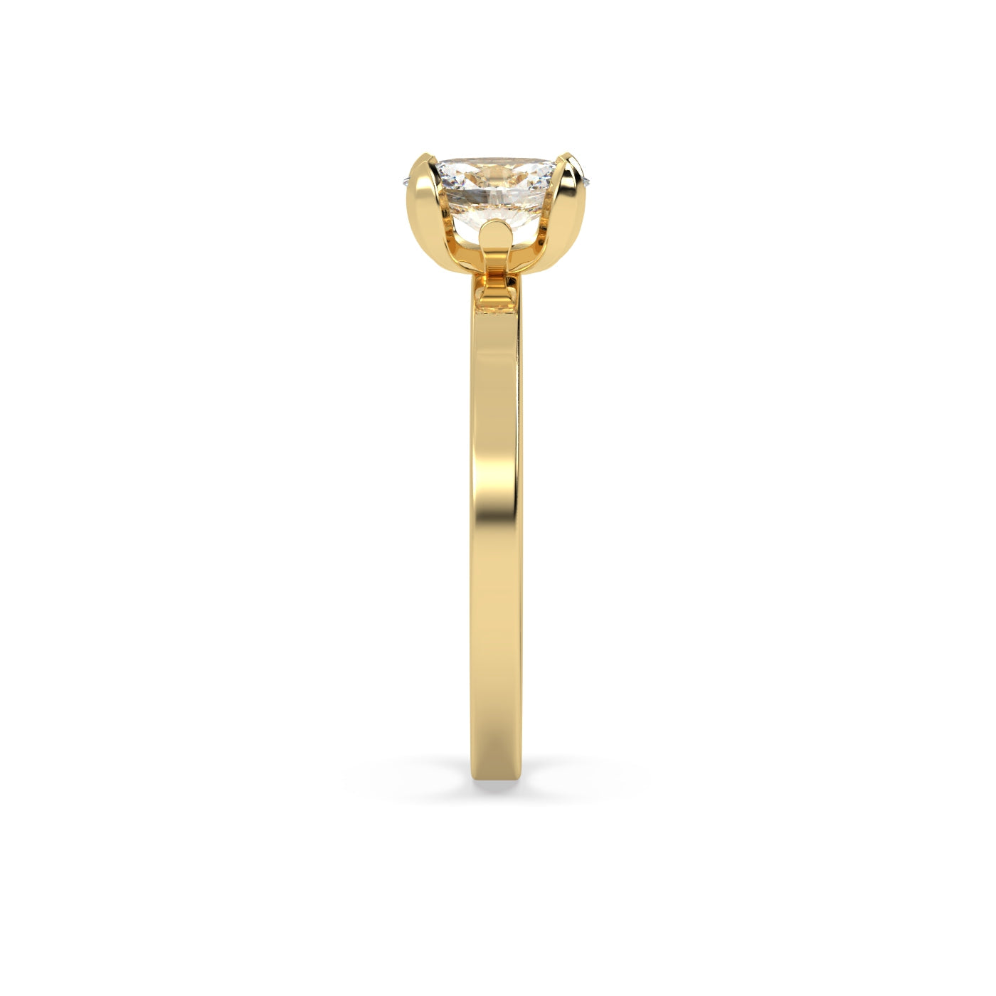 Fleur de Luce 1ct Oval Diamond Engagement Ring with Solitaire Setting