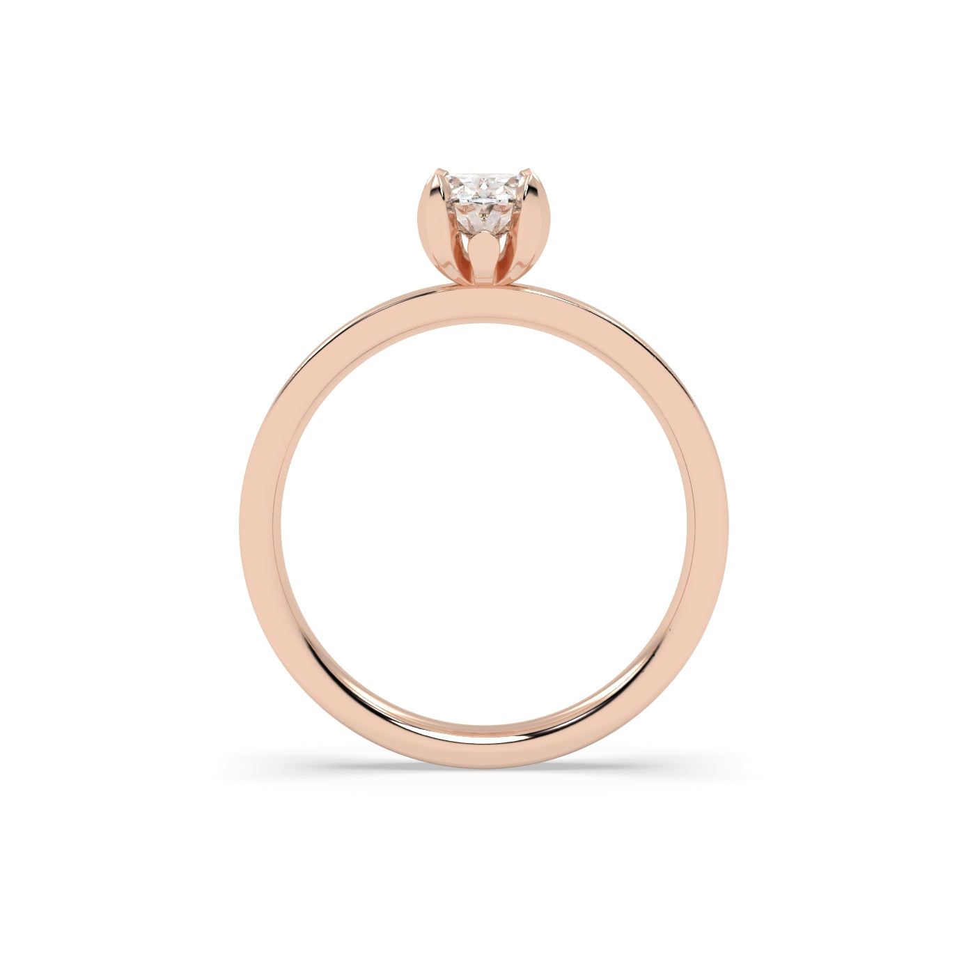 Fleur de Luce 1ct Oval Diamond Engagement Ring with Solitaire Setting