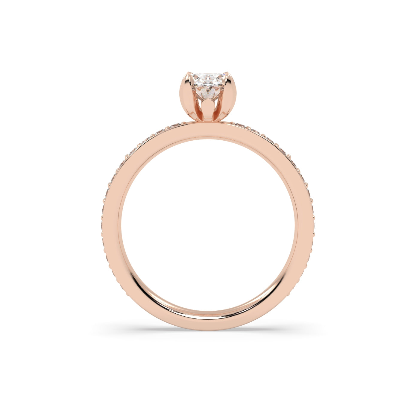 Fleur de Luce 1ct Oval Diamond Engagement Ring with Solitaire Setting