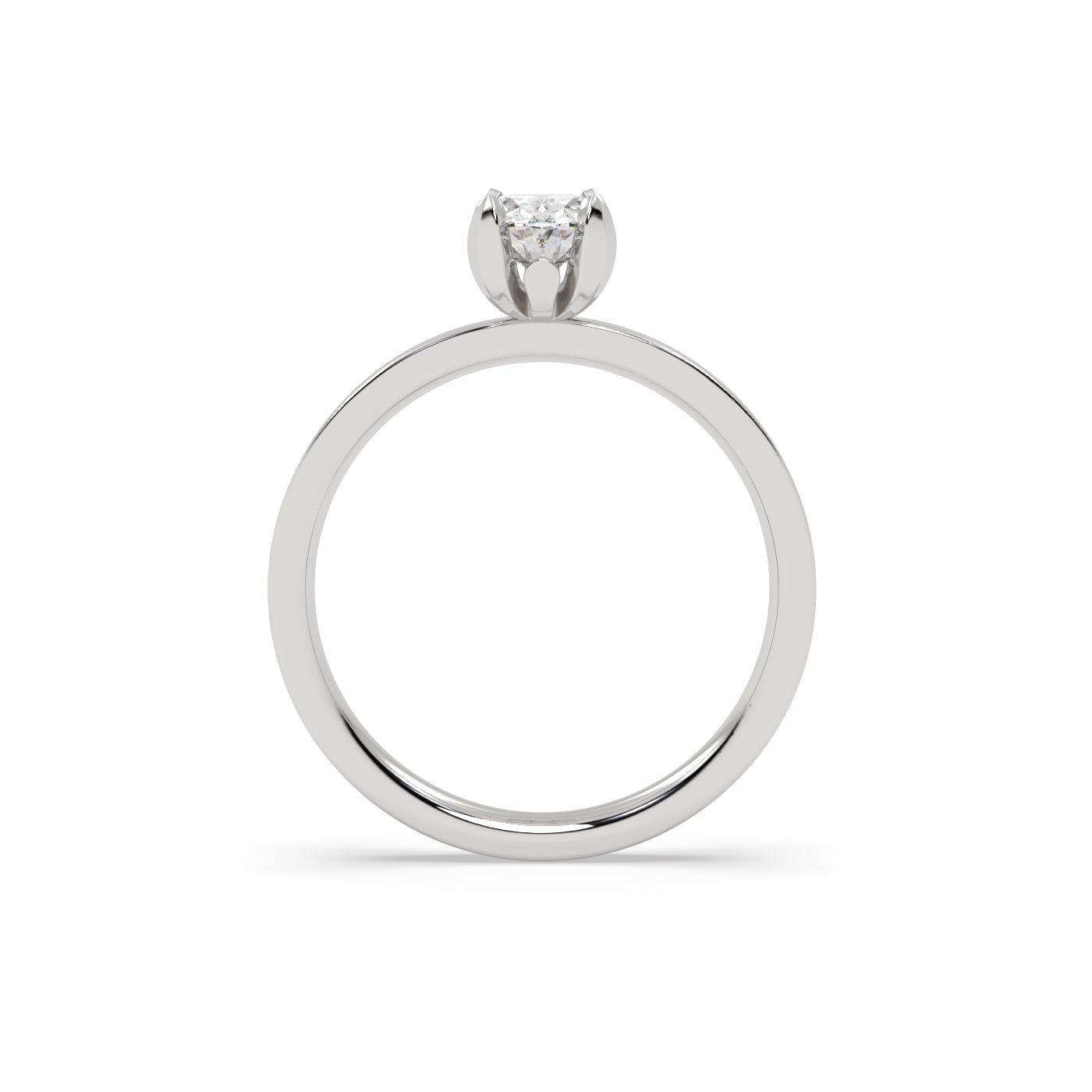 Fleur de Luce 1ct Oval Diamond Engagement Ring with Solitaire Setting