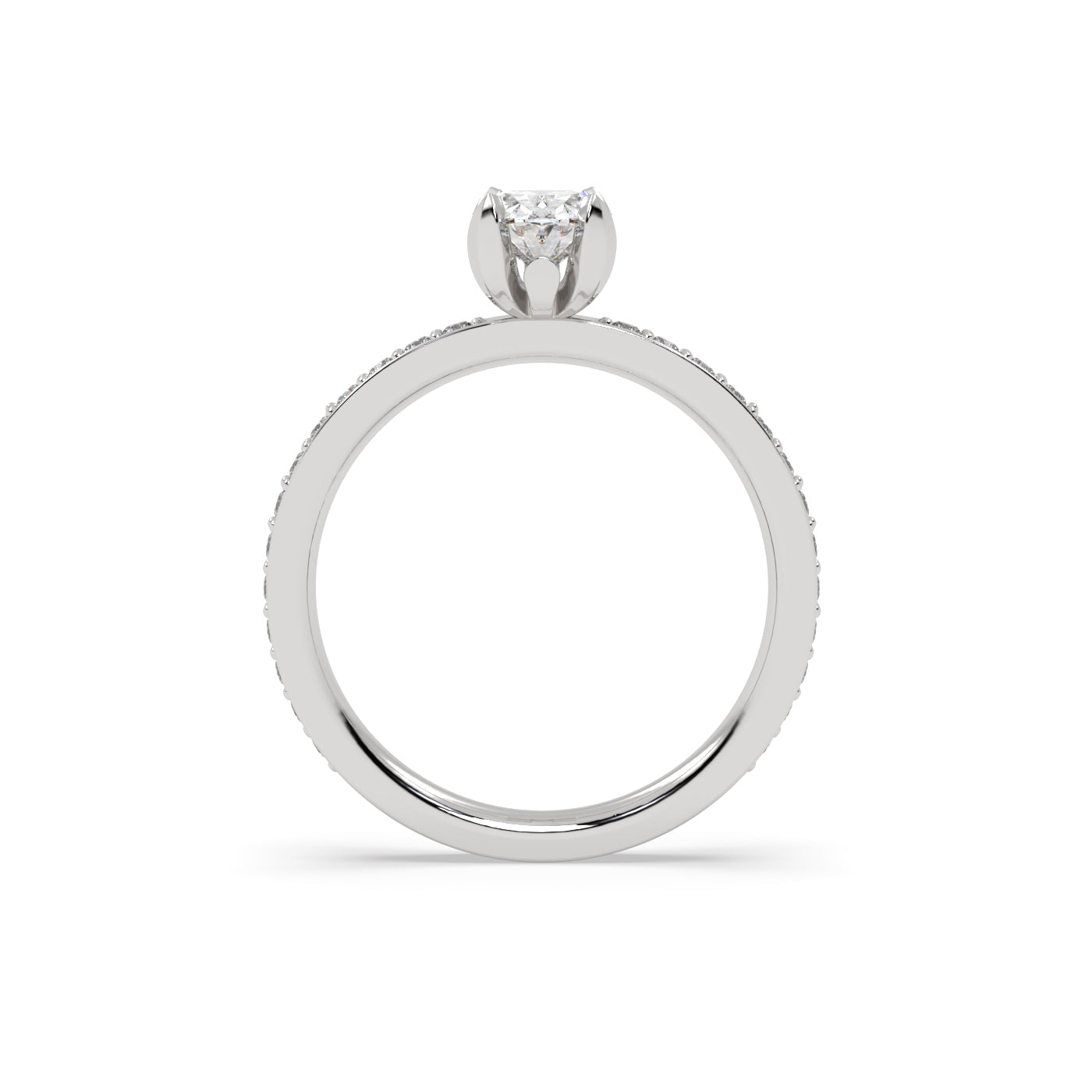Fleur de Luce 1ct Oval Diamond Engagement Ring with Solitaire Setting