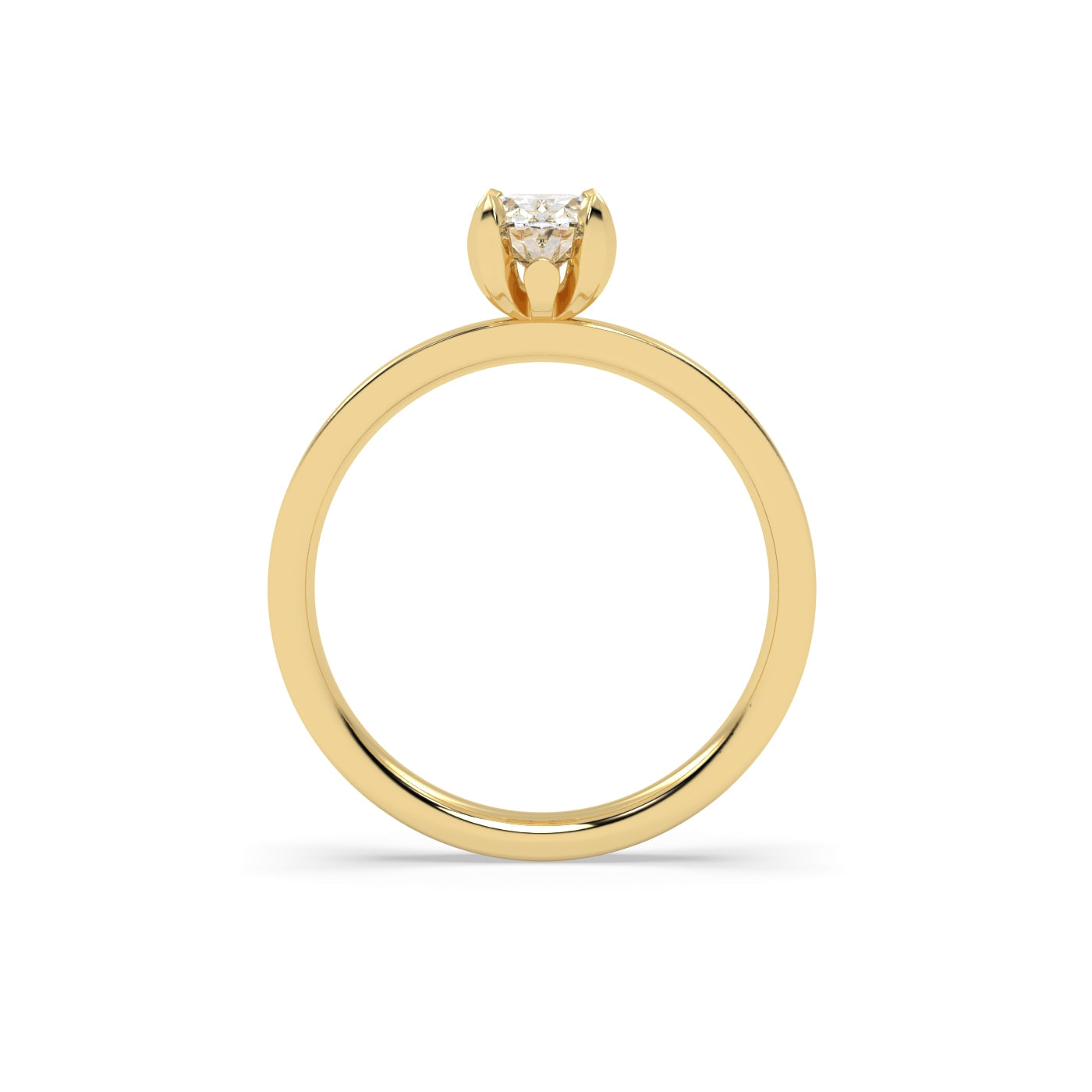 Fleur de Luce 1ct Oval Diamond Engagement Ring with Solitaire Setting