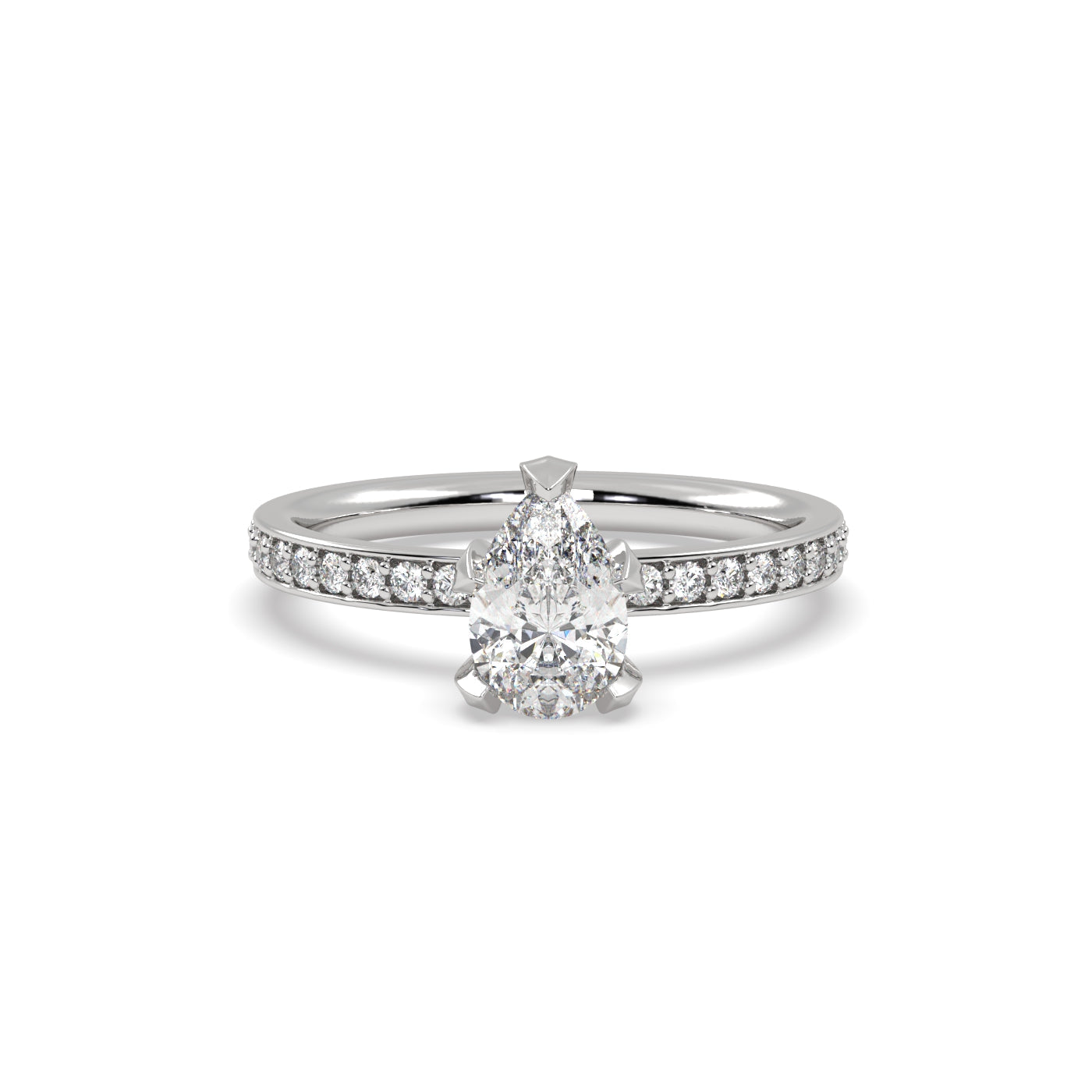 Fleur de Luce 1ct Pear Shape Diamond Engagement Ring