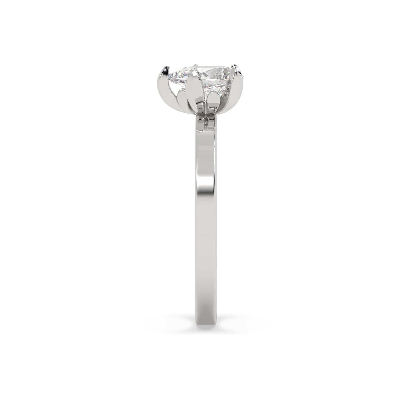 Fleur de Luce 1ct Pear Shape Diamond Engagement Ring