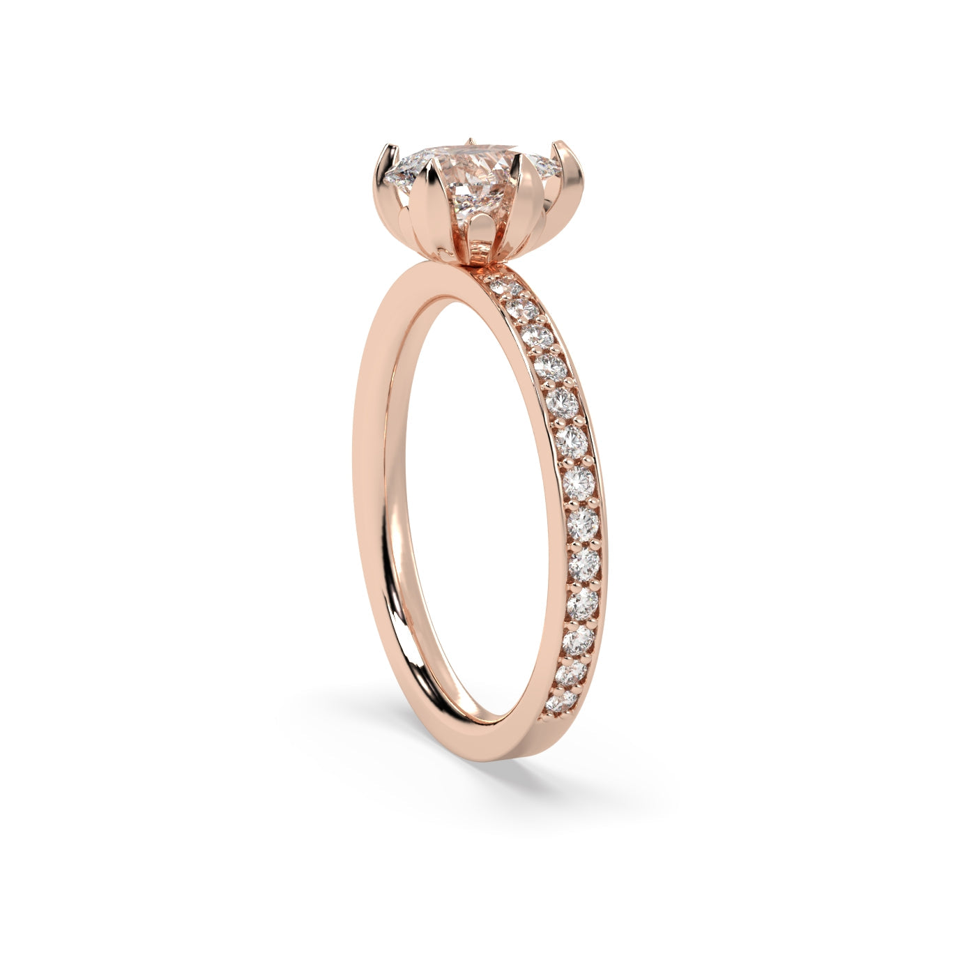 Fleur de Luce 1ct Pear Shape Diamond Engagement Ring