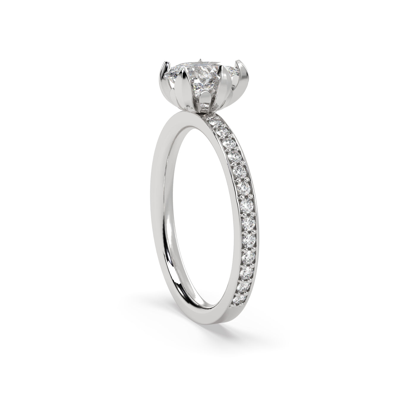 Fleur de Luce 1ct Pear Shape Diamond Engagement Ring