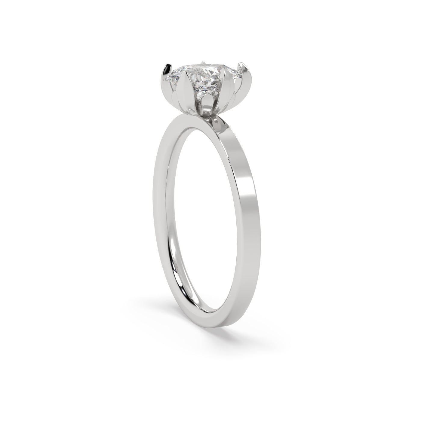 Fleur de Luce 1ct Pear Shape Diamond Engagement Ring