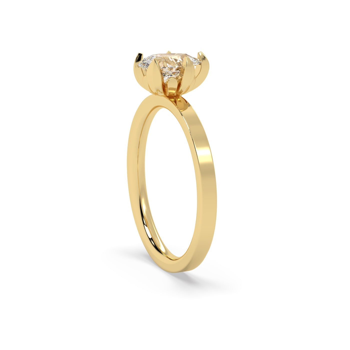 Fleur de Luce 1ct Pear Shape Diamond Engagement Ring