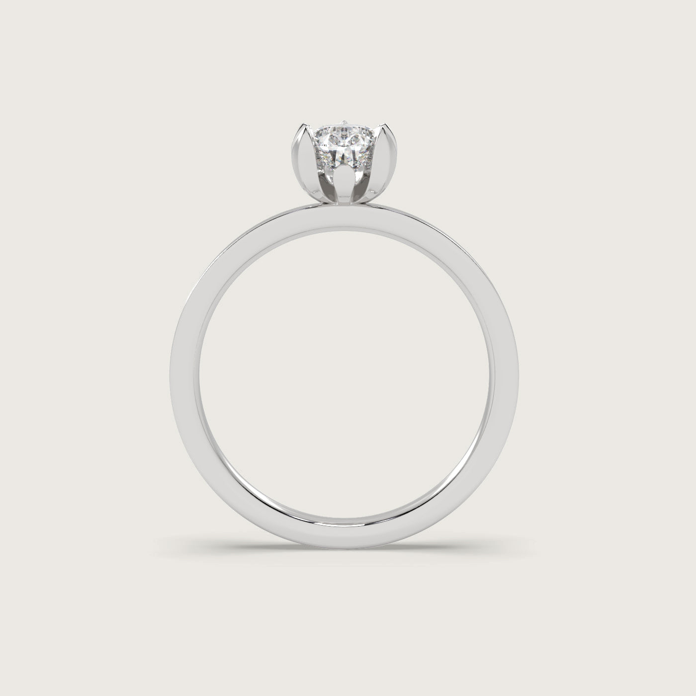 Pear Shape Diamond Engagement Ring in Fleur de Luce Setting