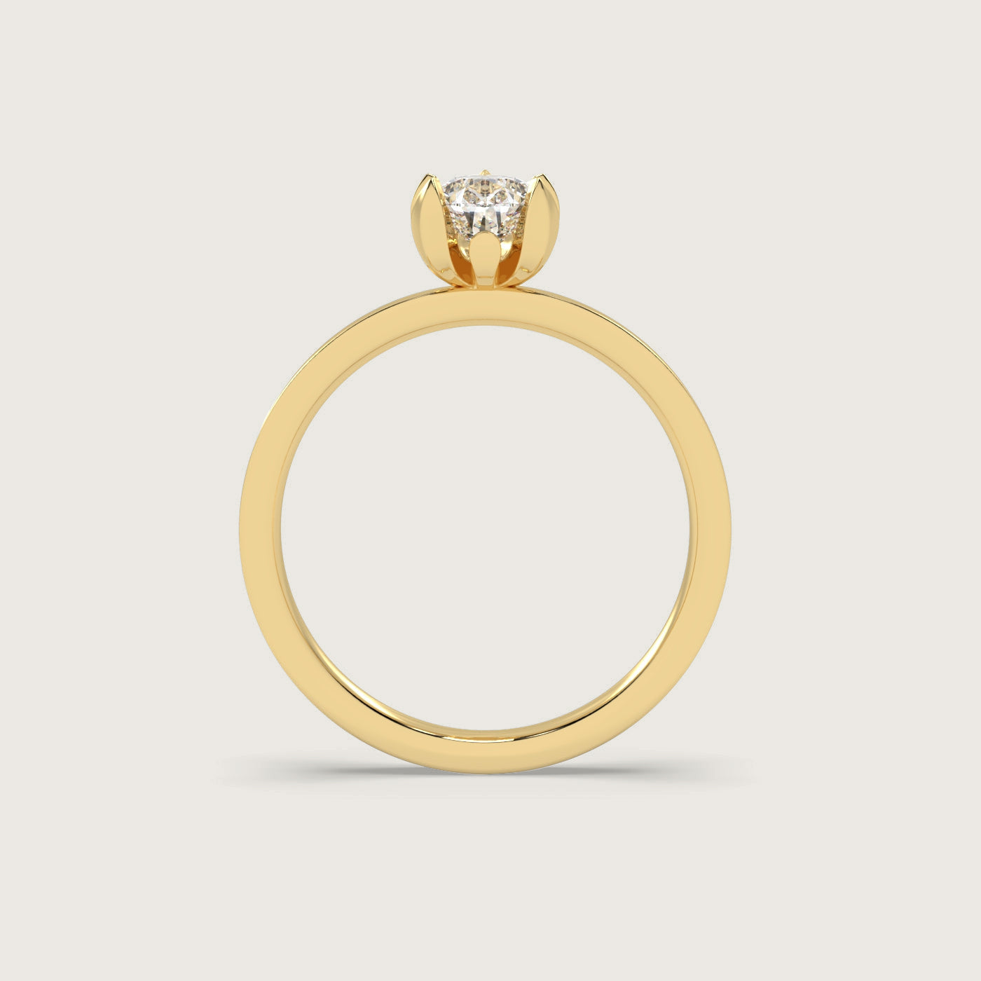 Pear Shape Diamond Engagement Ring in Fleur de Luce Setting
