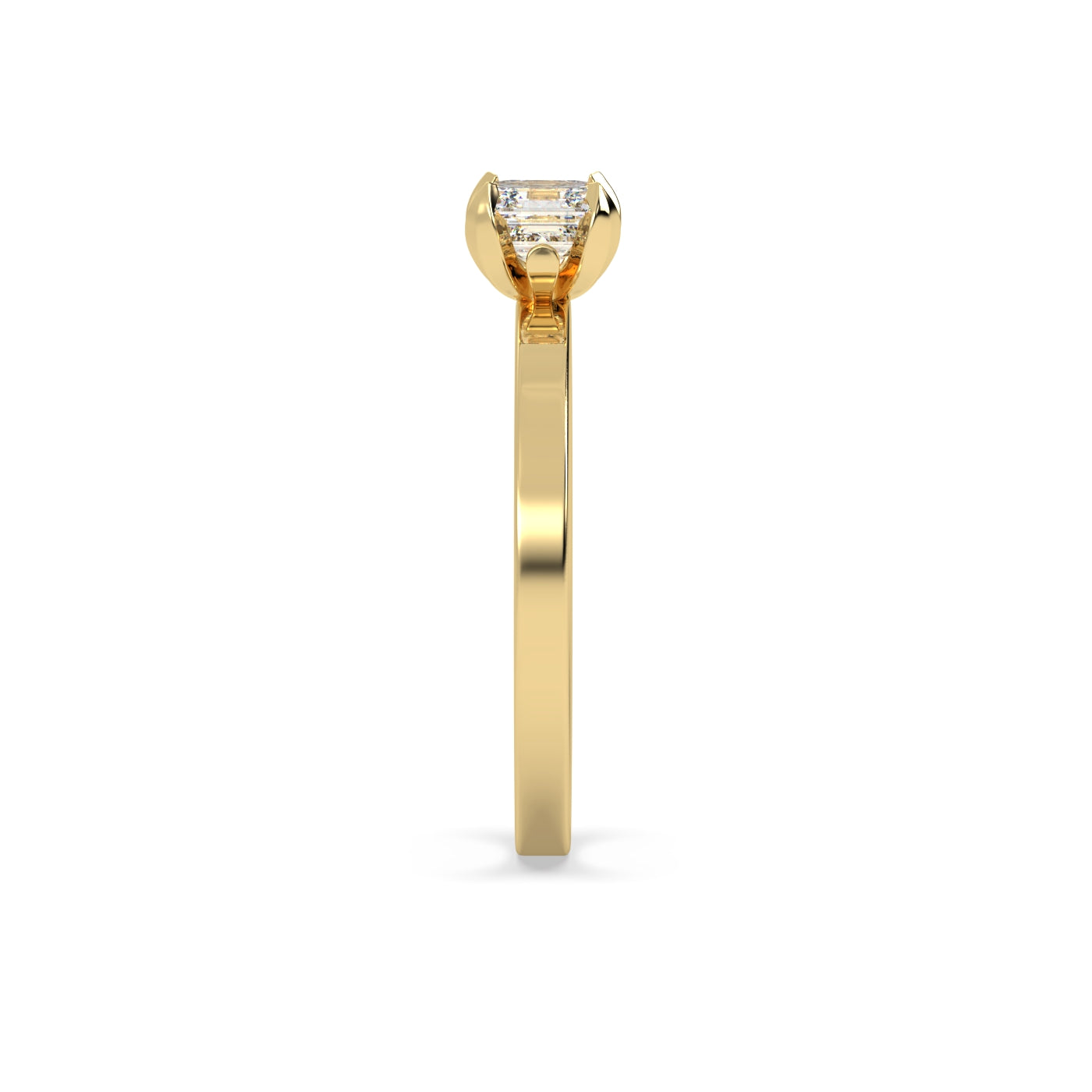 Fleur de Luce 1ct Square Emerald Cut Engagement Ring