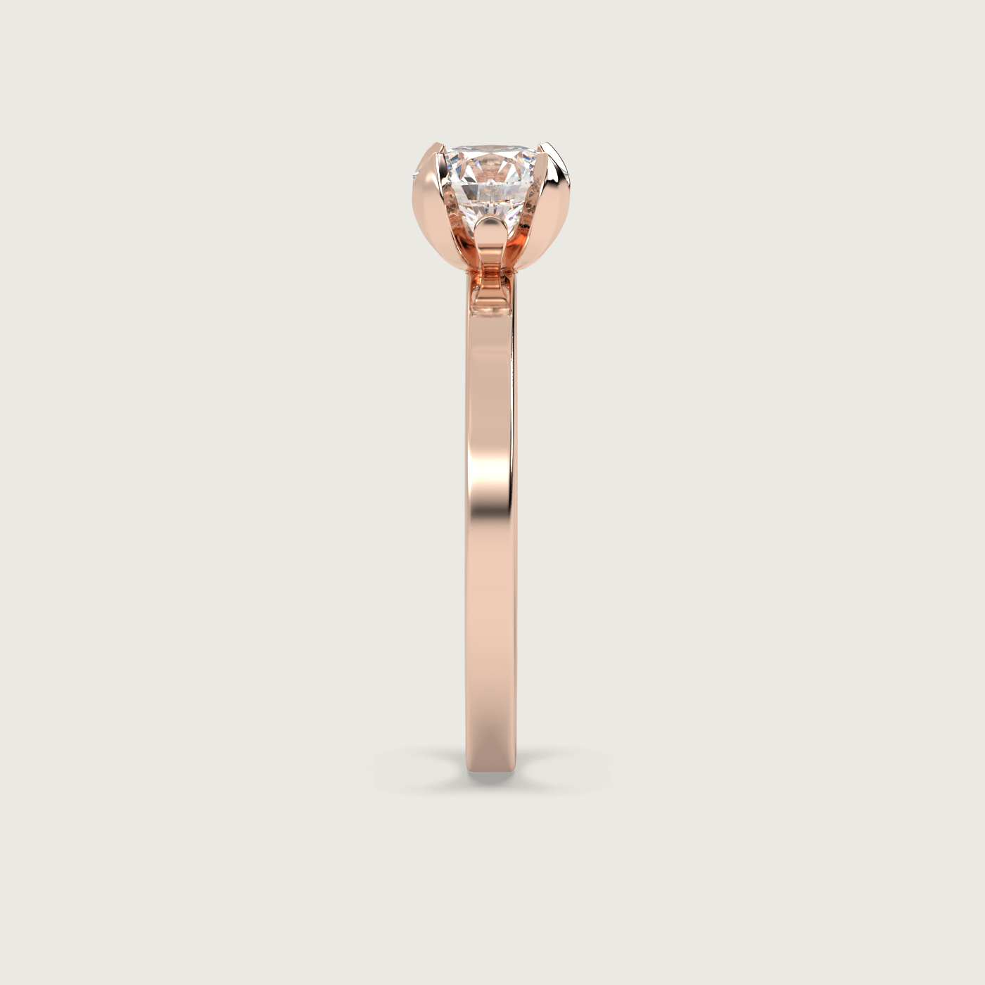 Round Diamond Engagement Ring in Fleur de Luce Setting