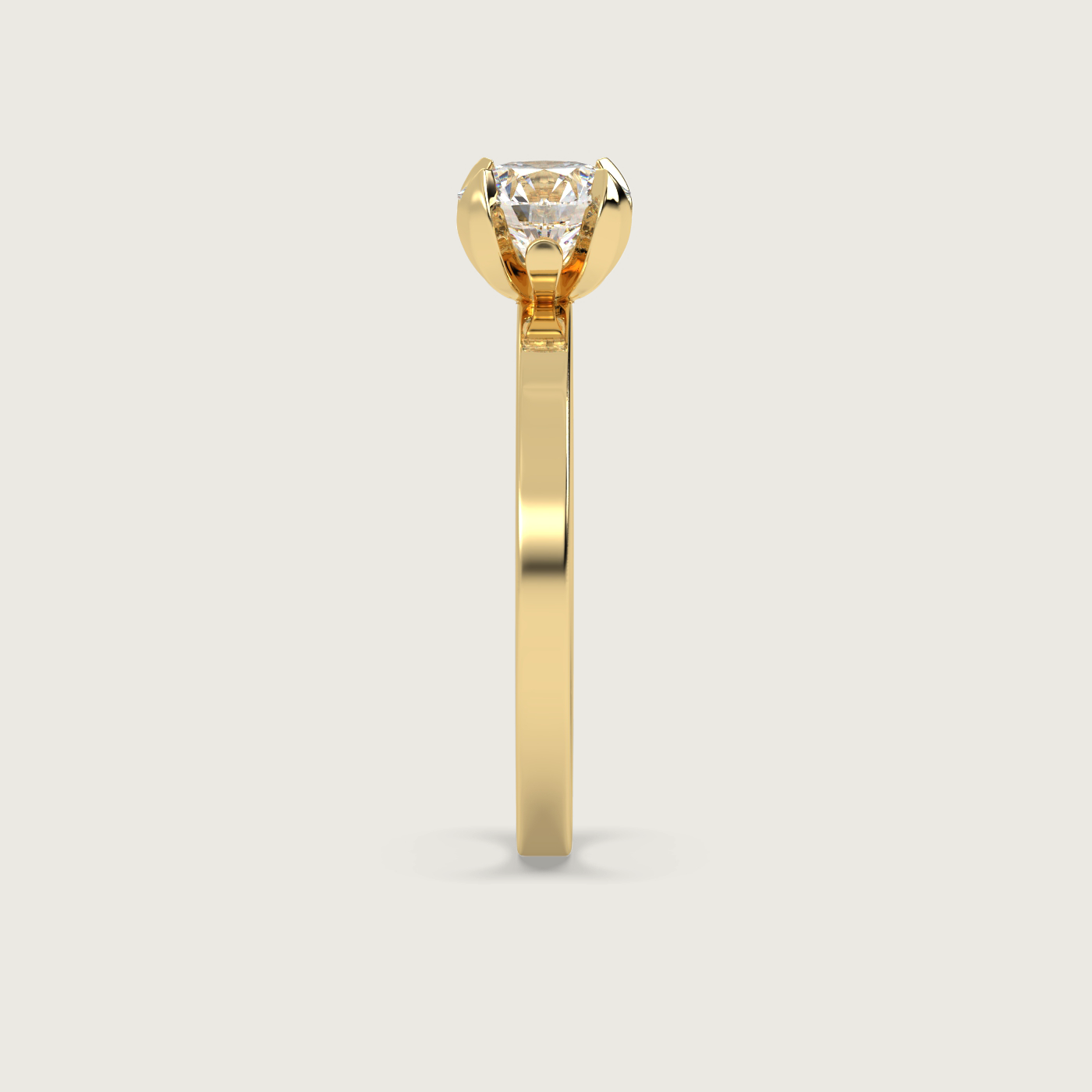 Round Diamond Engagement Ring in Fleur de Luce Setting