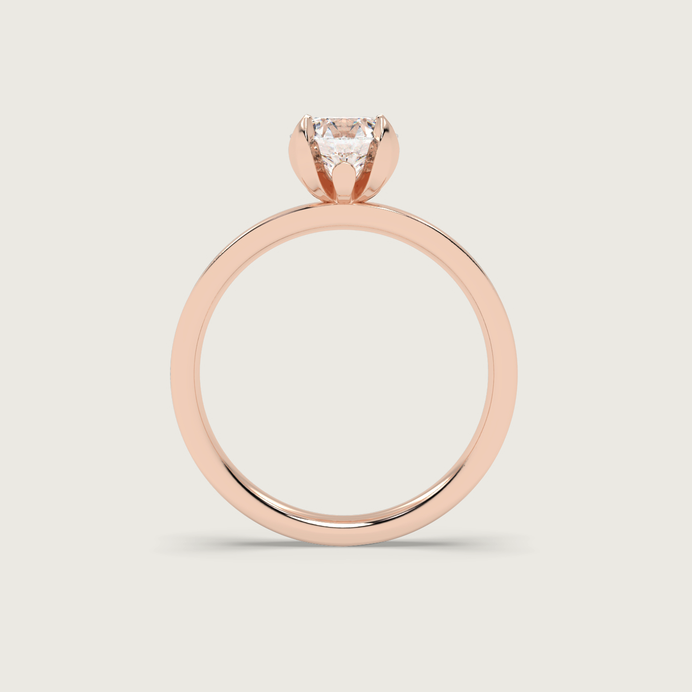 Round Diamond Engagement Ring in Fleur de Luce Setting