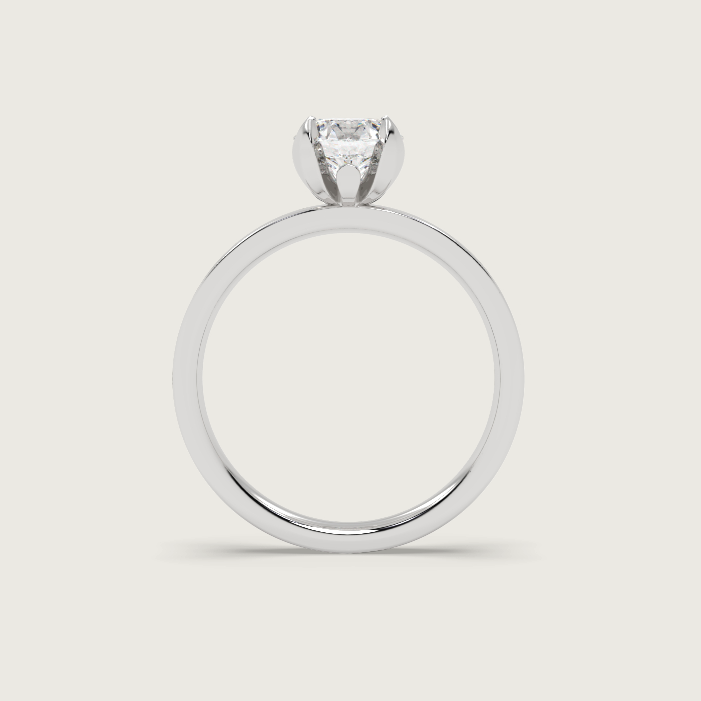 Round Diamond Engagement Ring in Fleur de Luce Setting