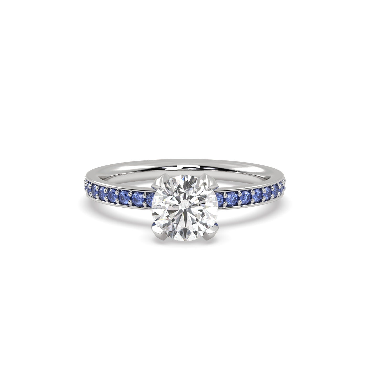 Fleur de Luce 1ct Round Diamond Engagement Ring