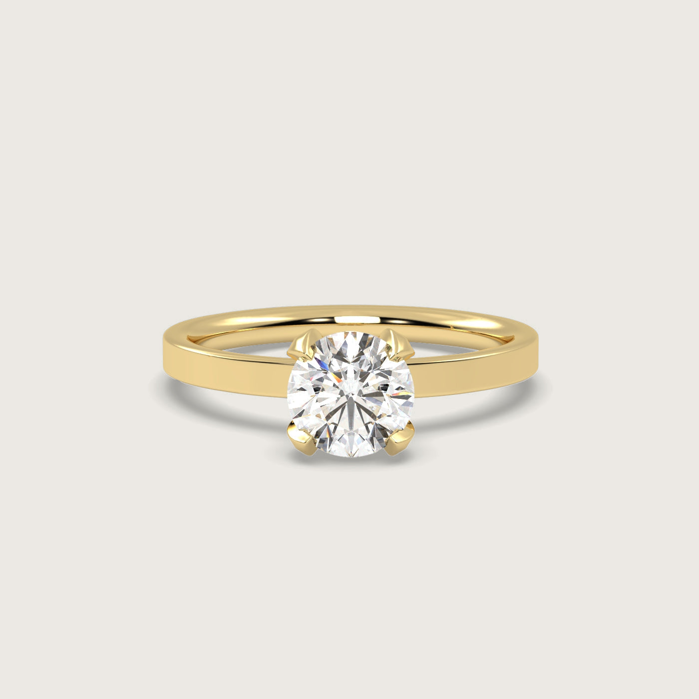 Round Diamond Engagement Ring in Fleur de Luce Setting
