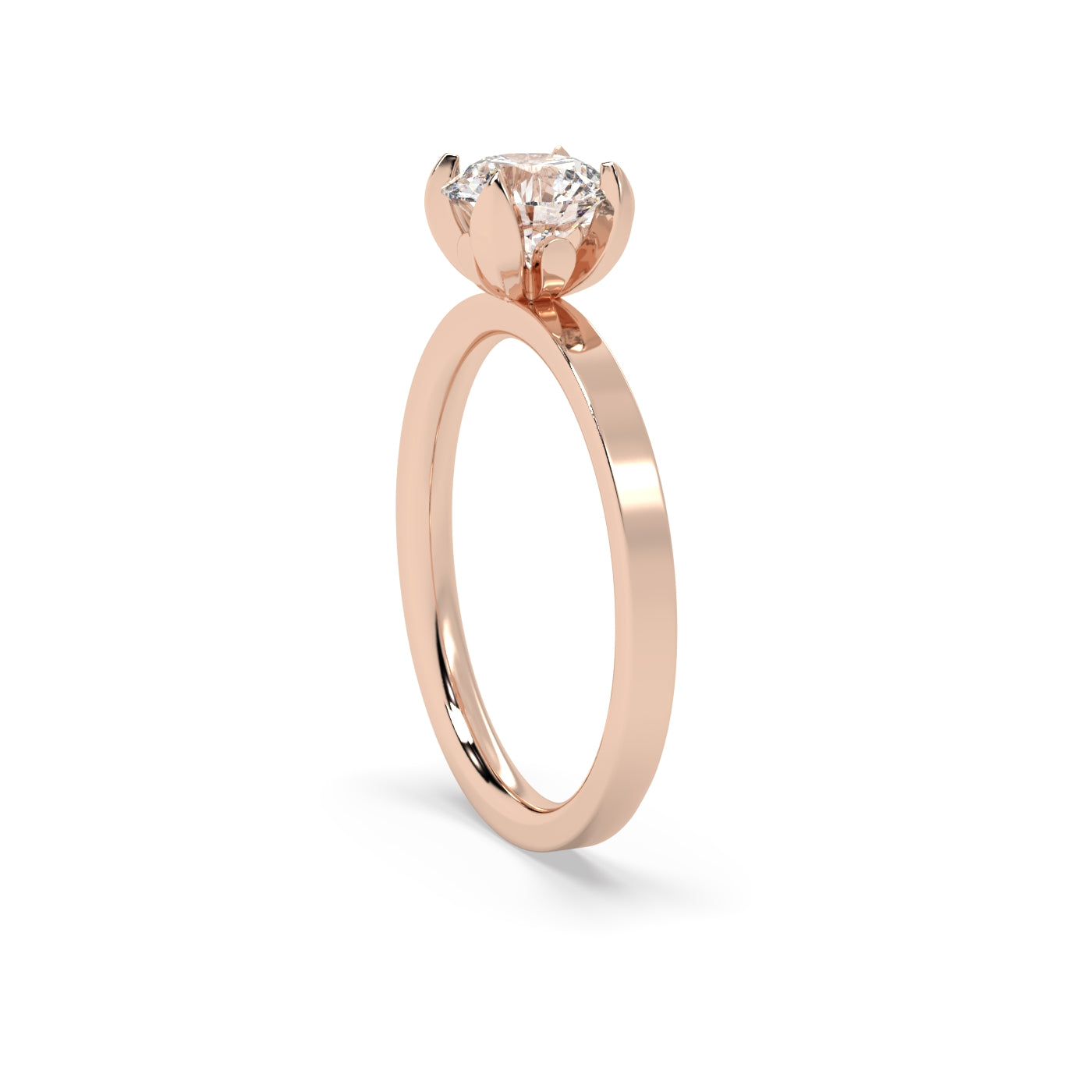 Fleur de Luce 1ct Round Diamond Engagement Ring