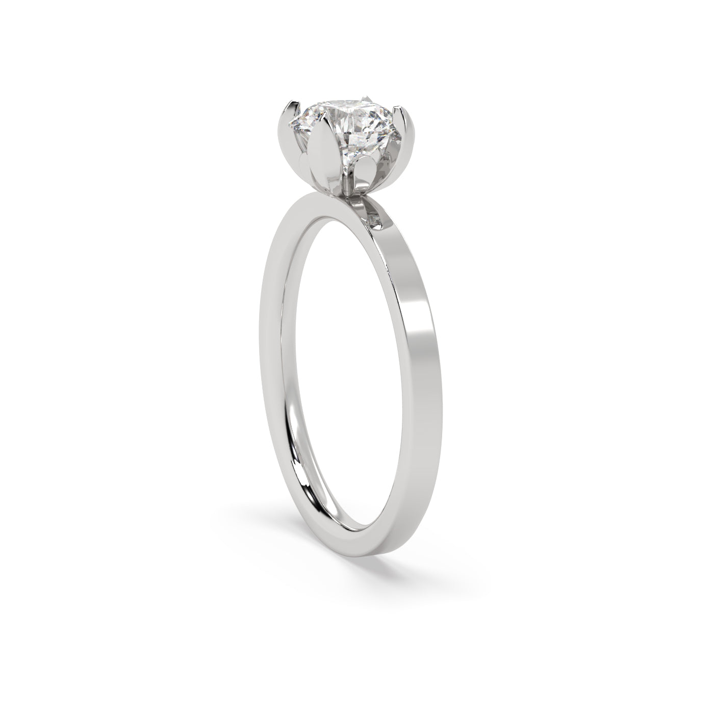 Fleur de Luce 1ct Round Diamond Engagement Ring