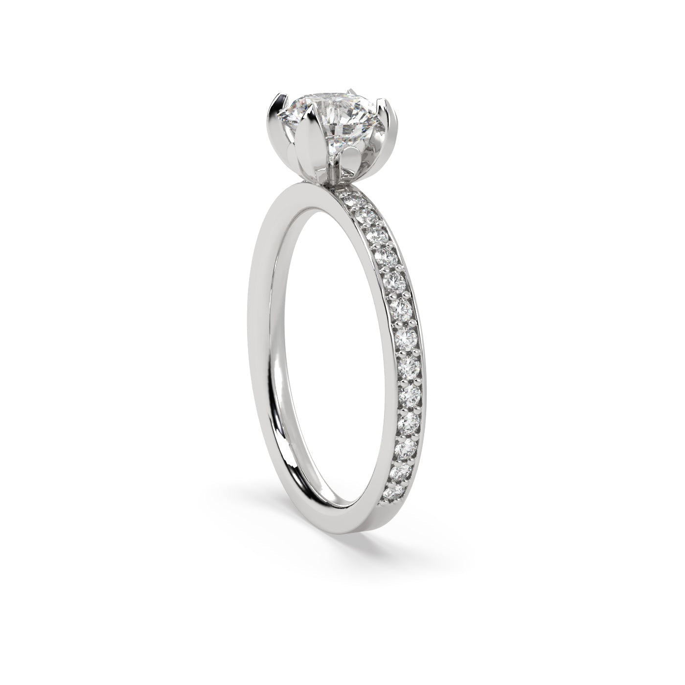 Fleur de Luce 1ct Round Diamond Engagement Ring