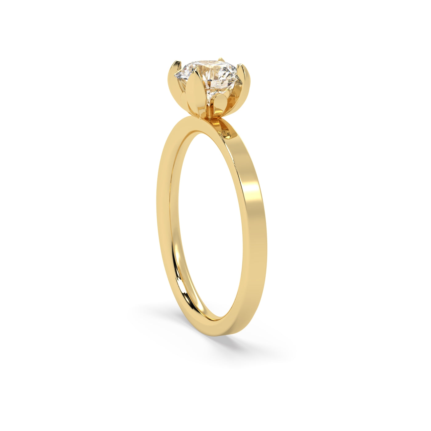 Fleur de Luce 1ct Round Diamond Engagement Ring