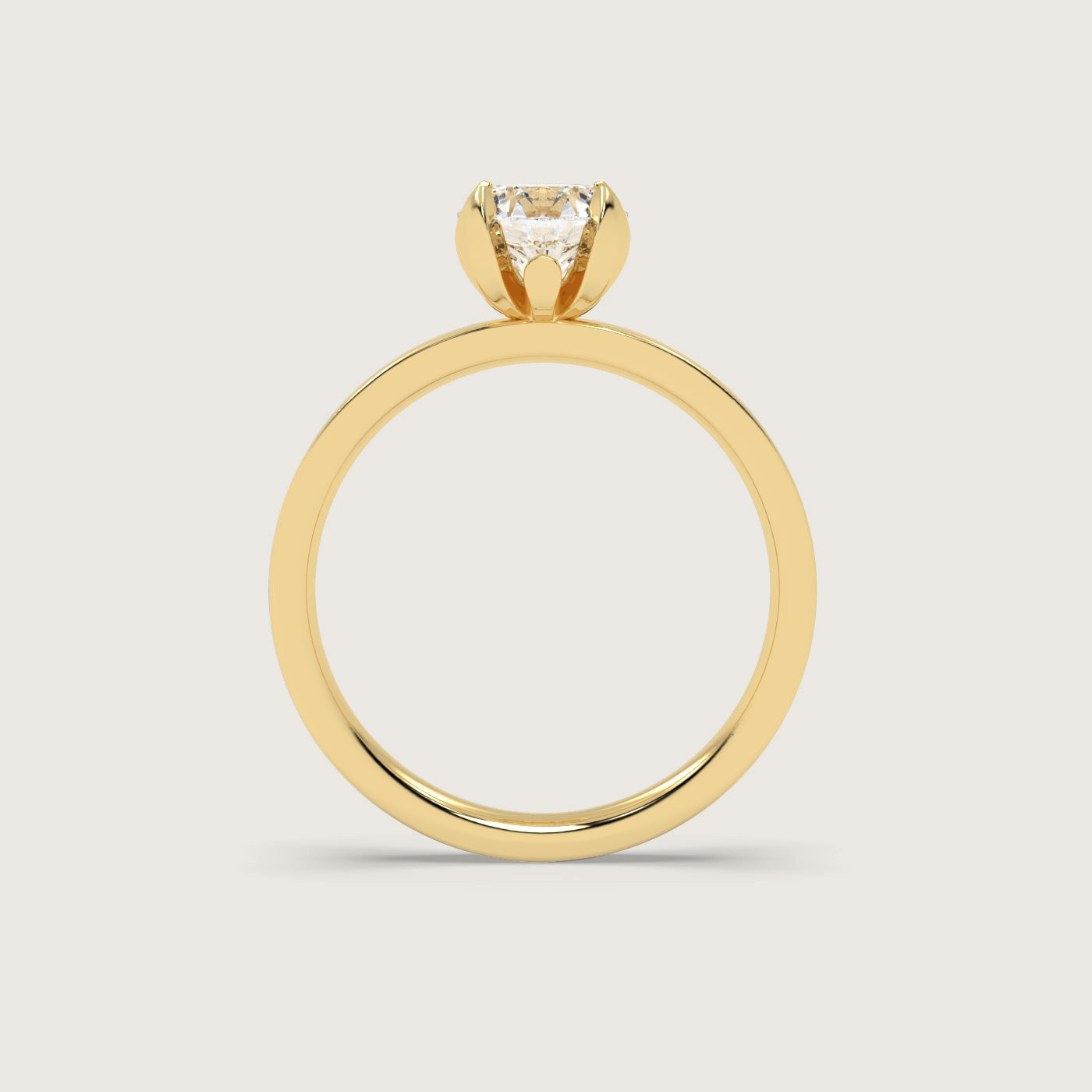 Round Diamond Engagement Ring in Fleur de Luce Setting