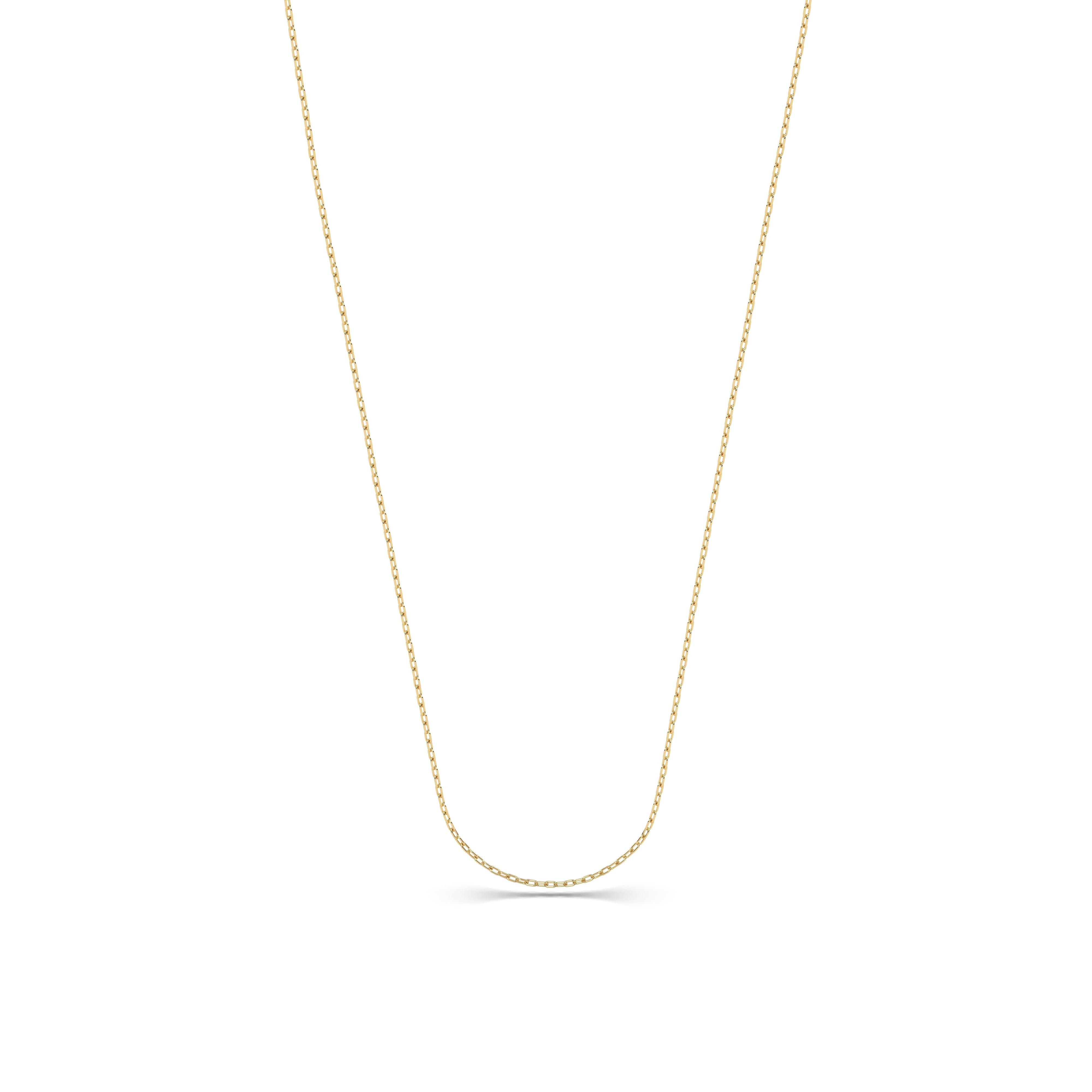 Fine Paperclip Necklace Chain in 18k Yellow Gold