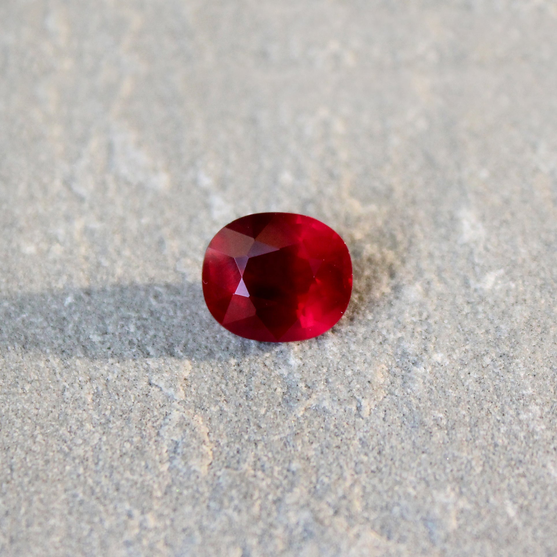 Ruby Fleur de Luce Solitaire Engagement Ring in 18k Yellow Gold 3