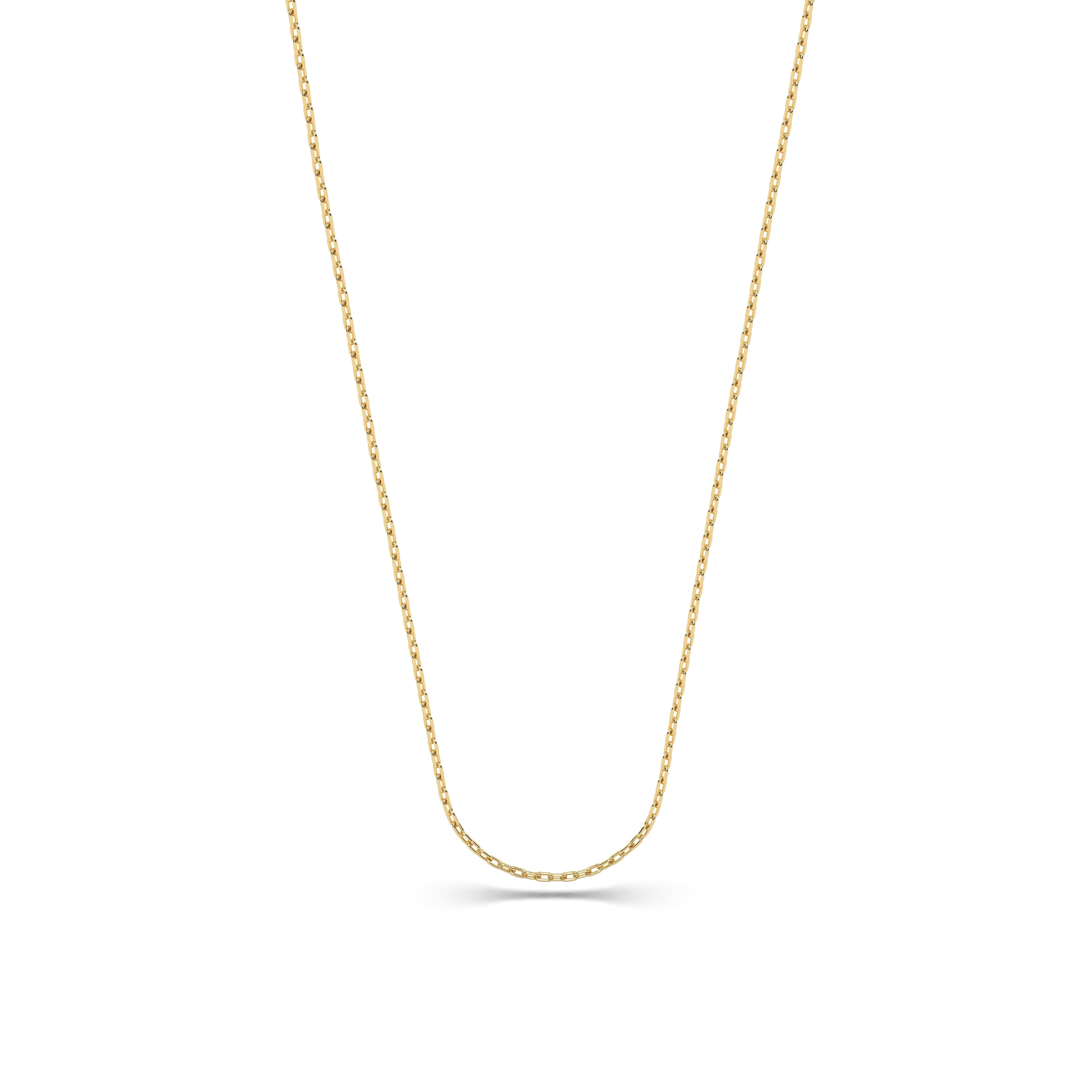 Paperclip Necklace Chain in 18k Yellow Gold