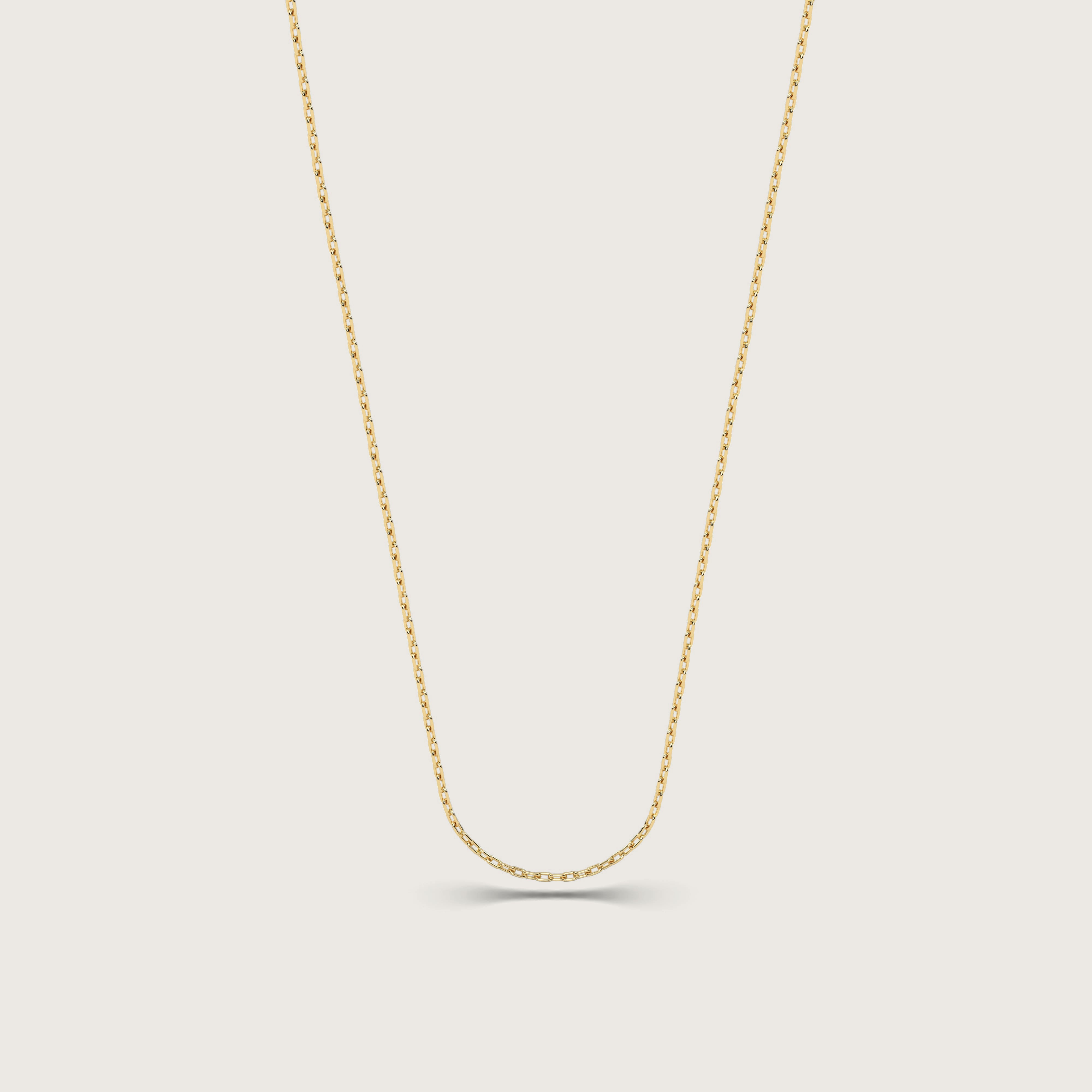 Yellow Gold Paperclip Necklace Chain