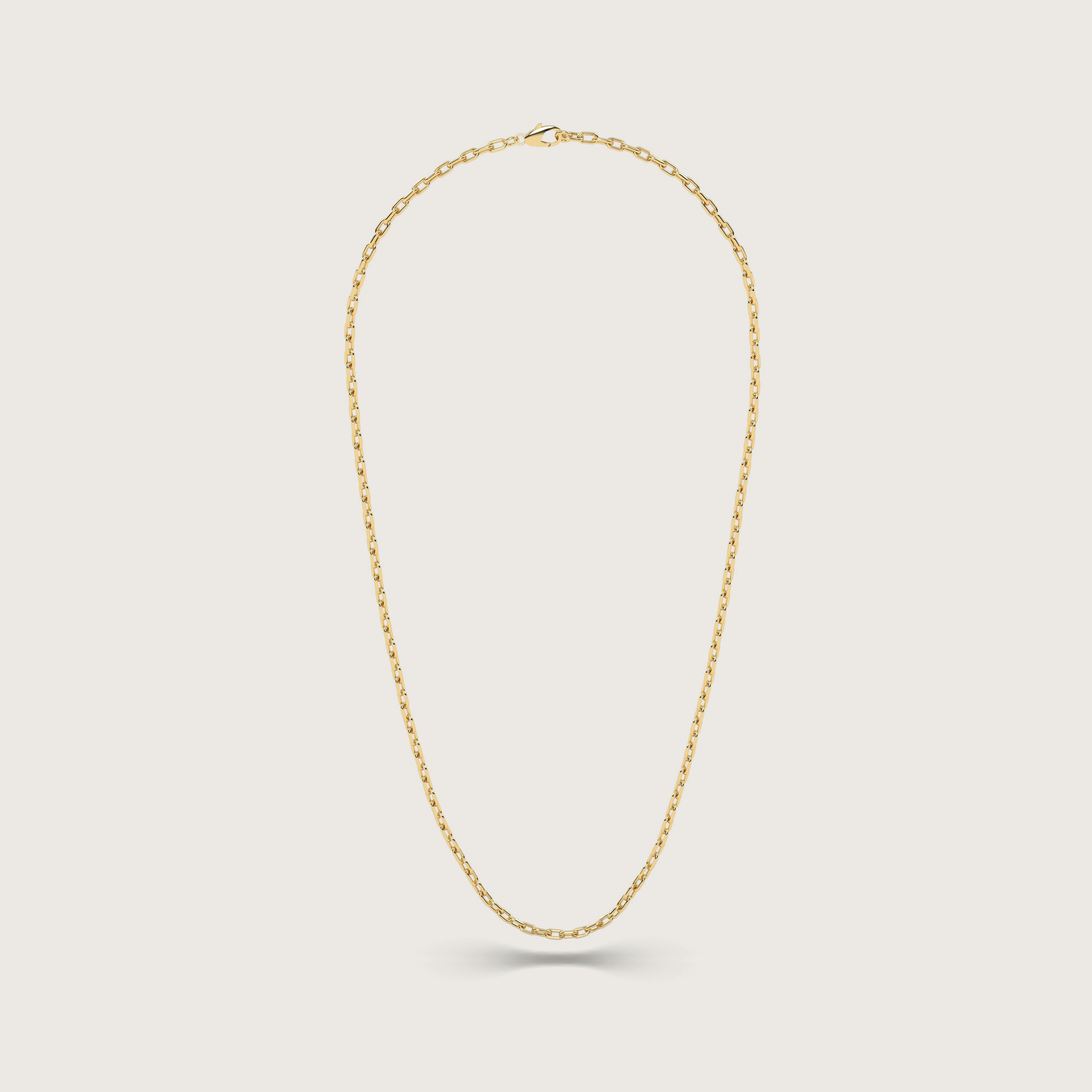 Yellow Gold Paperclip Necklace Chain