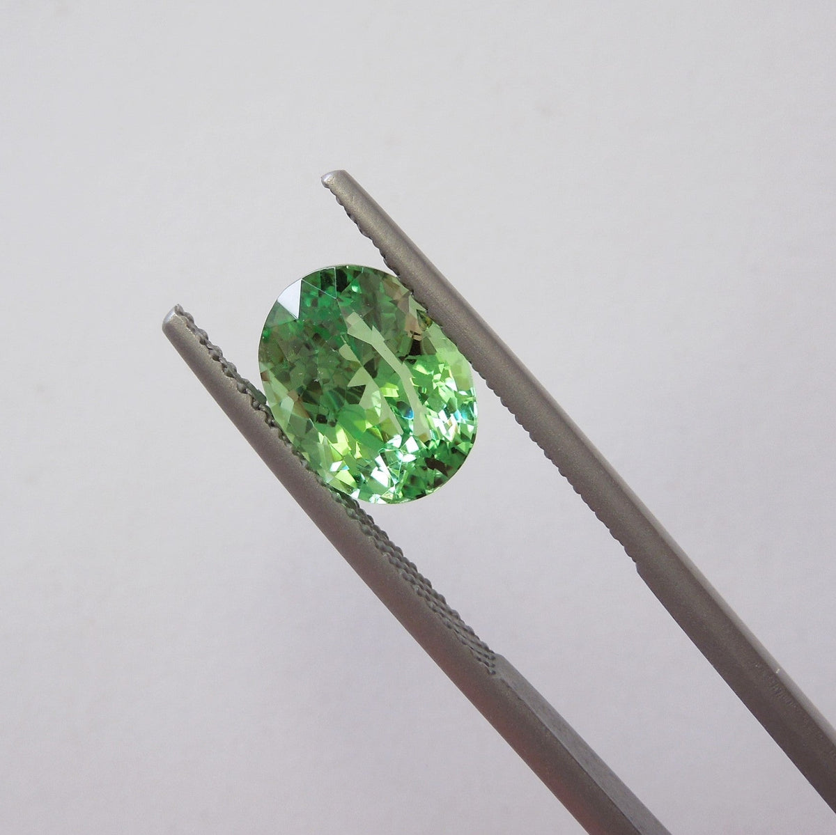 Tsavorite Fleur de Luce Solitaire Engagement Ring in 18k Yellow Gold