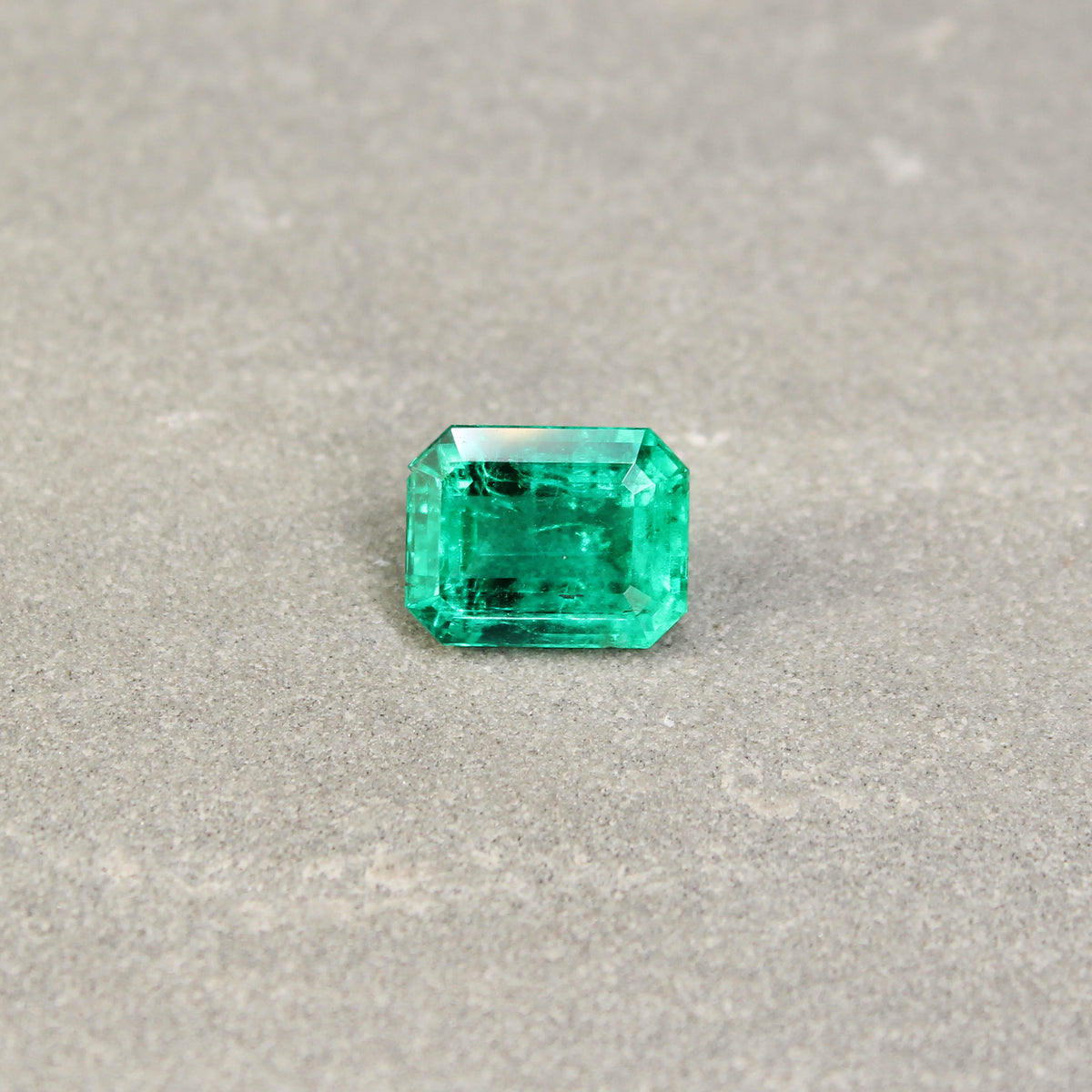 3.62ct Emerald Fleur de Luce Solitaire Engagement Ring in 18k Yellow Gold
