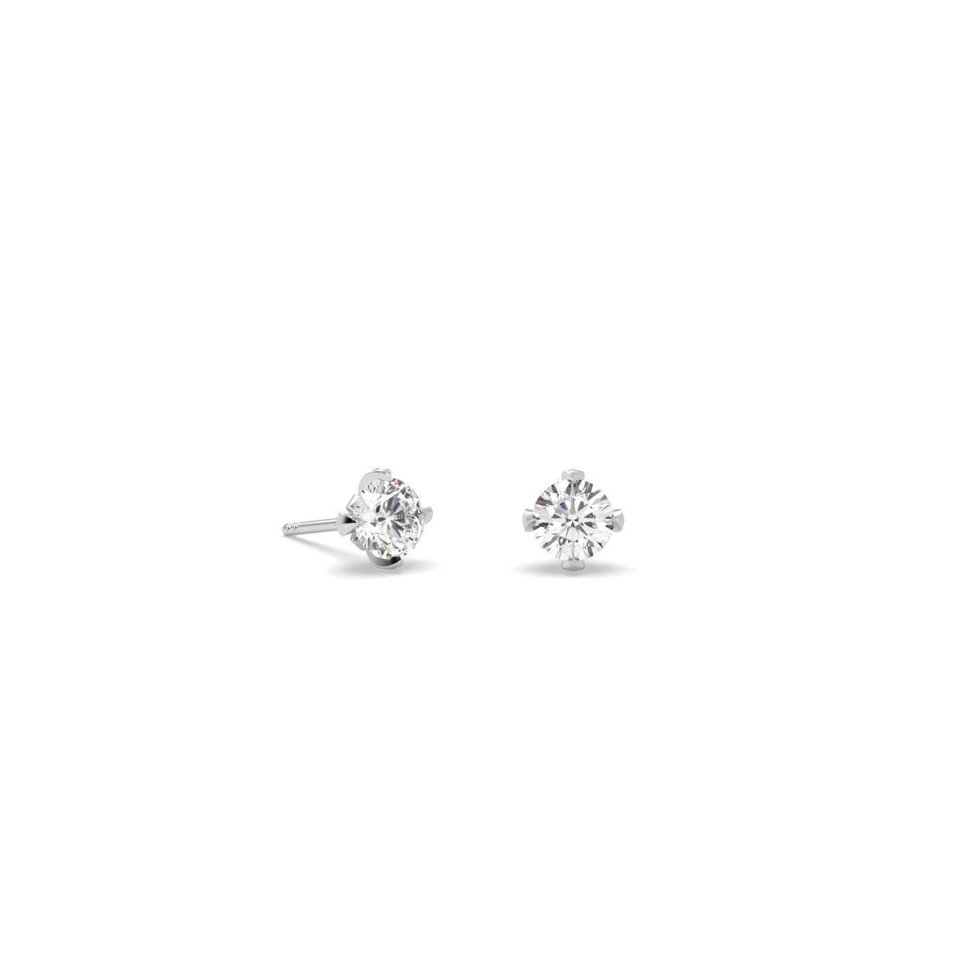 Fleur de Luce 3mm Diamond Stud Earrings (0.20 tcw)