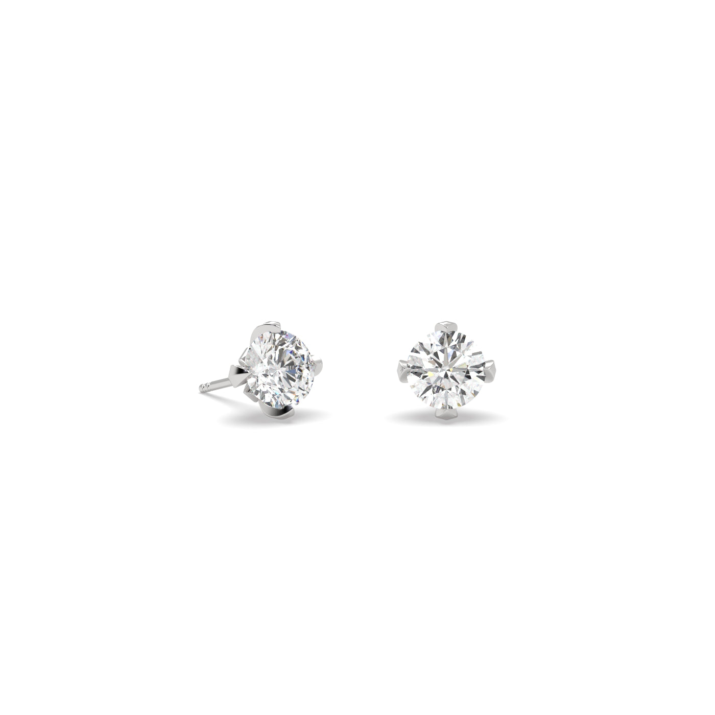 Fleur de Luce 4mm Diamond Stud Earrings (0.50 tcw)
