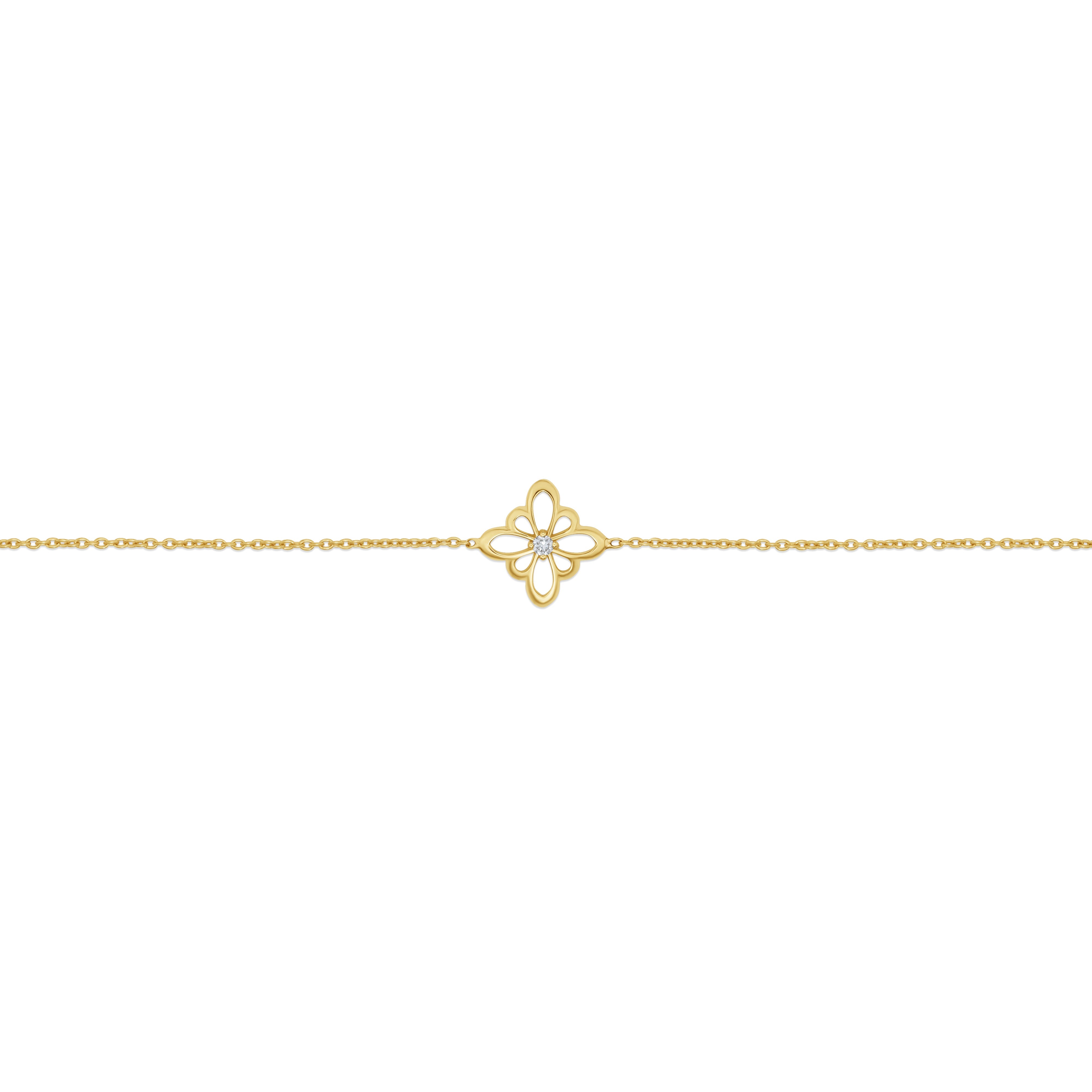 Fleur de Luce Silhouette Bracelet in 18k Yellow Gold