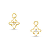 Fleur de Luce Silhouette Earring Drops in 18k Yellow Gold