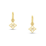 Fleur de Luce Silhouette Drop Earrings in 18k Yellow Gold