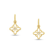 Fleur de Luce Large Silhouette Drop Earrings in 18k Yellow Gold