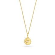 Fleur de Luce Button Pendant Necklace in 18k Yellow Gold