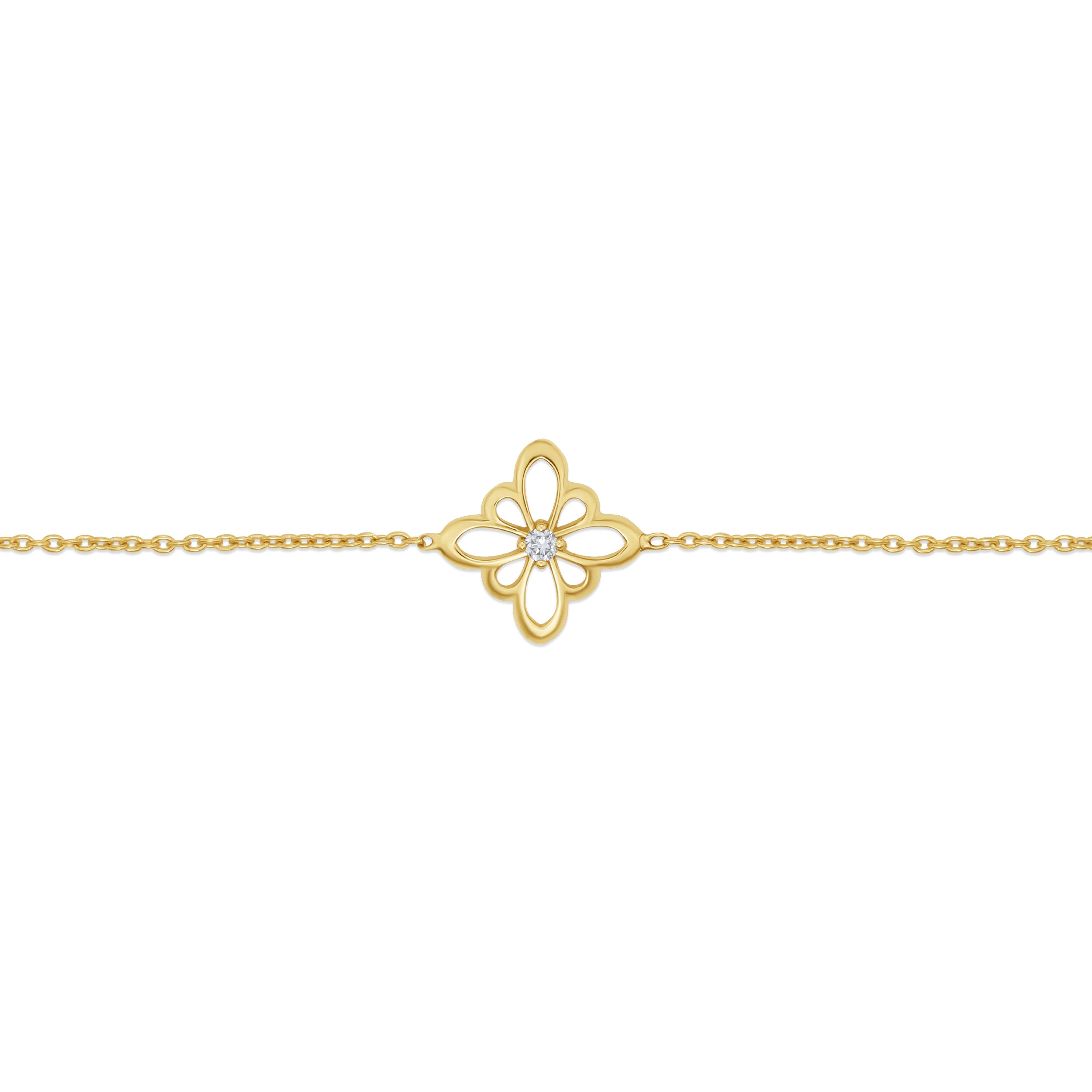 Fleur de Luce Silhouette Bracelet in 18k Yellow Gold