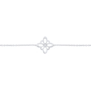 Fleur de Luce Silhouette Bracelet in 18k White Gold