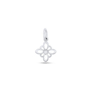 Fleur de Luce Silhouette Pendant in 18k White Gold