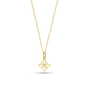 Fleur de Luce Silhouette Pendant Necklace in 18k Yellow Gold